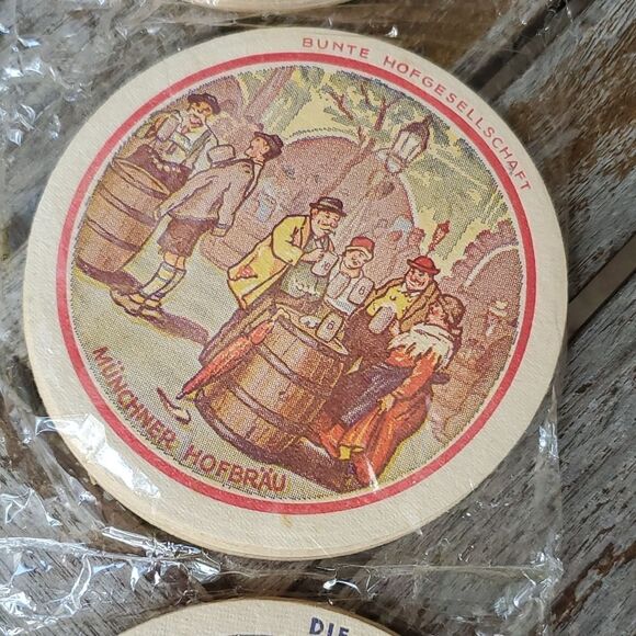 Hofbrauhaus Munchen Beer Stein Coasters Set of 20 Made on Germany - Picture 5 of 7